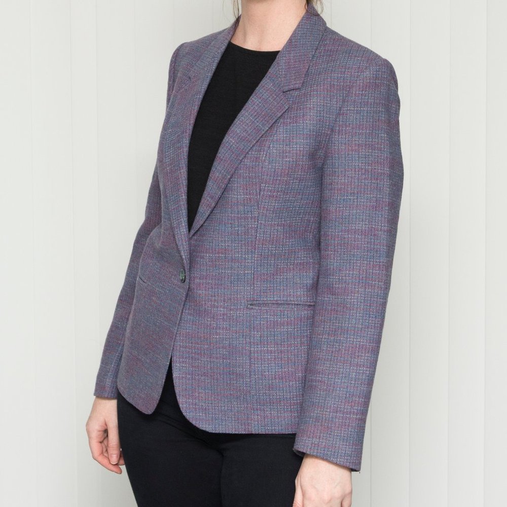 Vintage Purple Tweed Blazer